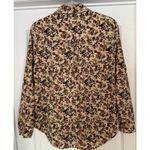 Natural Life  Corduroy Shirt Women’s Small Tan Floral Western Rodeo Cowgirl Warm Photo 1