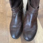 Luxury Rebel Brown Distressed Leather Over Knee Harness Zip Boots size 7.5 Photo 8