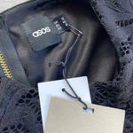 ASOS  black lace sheath sleeveless mini dress size Xsmall/Small New Photo 5