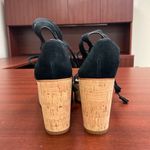 Frye  Black Strappy Lace Up Platform Wedge Sandal Size 8 Photo 6