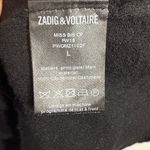 Zadig & Voltaire Black Cashmere Sweater with Silver Rhinestone Skull W1959 Sz L Photo 6