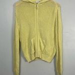 Y2K St. John Sport Pastel butter Yellow Knit Zip Up Jacket Size L Gold Size L Photo 0