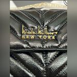 Nicole Miller NWT  New York Black Quilted Crossbody with gold Chain Photo 2