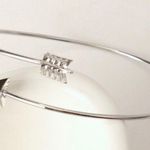 Silver Arrow Bangle Bracelet Photo 1