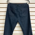 CAbi Style #146L Mid Rise Dark Denim Farrah Jeans Flare Wide Leg Size 12 Photo 4