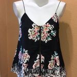 Petticoat Alley  black floral camisole blouse Photo 0
