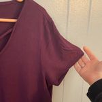 Emory park  Deep Purple Short Sleeve Top Photo 3