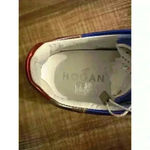 NWT Hogan Soft Leather Blue laminated effect Sz 35 / US Size 5 Photo 9