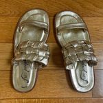 Free People Winding river slip-on flat quilted woven sandals in gold Sz 36.5 Photo 1