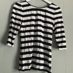 White House | Black Market WHBM B&W 3/4 Sleeve Striped Ballet Neck Top M Photo 0