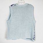 Vintage Cottagecore Light Blue Knit Button Up Sweater Vest Size 22W Photo 1