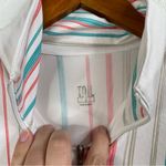 Tail Collared Sleeveless Floral Golf Shirt Small White Photo 2