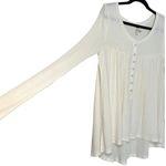 We The Free  Women’s Kai Waffle Knit Henley Cream Size Small Photo 7
