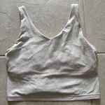 Athleta Transcend Bra Womens Large Cream Set V-Neck Sporty Active Yoga Gym Photo 0