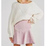 Free People NEW Camden Pink Velvet Ribbed Mini Skirt Size Small Photo 9