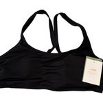 ANDIE NEW  The Marina Racer‎ Back Bikini Top Black Size M Photo 0