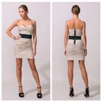 Foley + Corrina Women’s Strappy Rouched Tan Party Dress Sz Small NWT prom party Photo 1