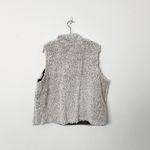 Natural Reflections [] Beige Furry Sherpa Full Zip Vest NWT Egret Size XL Photo 2