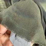 Raquel Allegra Tie Dye Olive Green Silk Long Sleeve Top Women's Size 2 Medium Photo 5