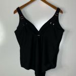 Anne cole  Plus Twist Front One Piece Swimsuit in Black Size 16W Photo 3