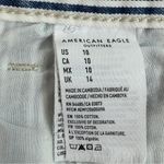 American Eagle  Outfitters Striped High Rise Mom Jean Shorts Blue White 10 Cuffed Photo 10