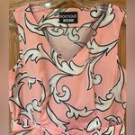 Moschino Boutique  Pink & White Printed Cotton Poplin Belted A-Line Dress Size 12 Photo 2