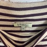 Bordeaux  Purple and Cream Striped A-Line Skirt Photo 3