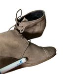 Toms Ankle Booties Suede Leather Lace Up Wedges Women's Shoes Size 8 Photo 12