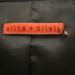 Alice + Olivia Two Button Notch Collar Cuffed Blazer Medium Black Professional Photo 4