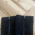 Via Spiga Women's Black Suede Leather Knee High Wedge Boots Size 9M Black Photo 3