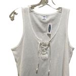 Old Navy  Rib-Knit Lace-Up Swing Tank Top White Size Small Photo 3