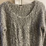 Free People Pegasus west end marled grey cable knit sweater Large Photo 3