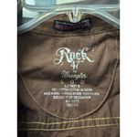 Rock 47 by Wrangler Womens Brown Western Shirt Turquoise Floral Embroidery L Size L Photo 2