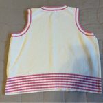 Charter Club  Pink and White Knit Sweater Vest Tank Top Photo 7