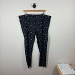 Vera Bradley NWOT Garden Ditsy Floral Polka Dot High Rise Leggings Navy Multi 3X Photo 2