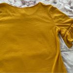 NWT PerSeption Concept mustard yellow bell sleeves front tie blouse, size S boho Orange Photo 10