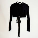 We Wore What Danielle Bernstein Wrap Around Tie Top in Black Sexy Chic Revolve Size‎ Medium Photo 3