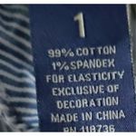 ZCO Jeans Premium Blue Striped Denim Jean Shorts Distressed Junior Size 1 Cotton Photo 7