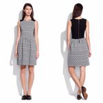 Madewell Black And White Diamond Sleeveless Knee Length Dress Photo 1