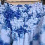 NWOT Miken Swim Women’s Tie Dye Blue White Smocked Tiered Ruffle Beach Skirt Size M Photo 1