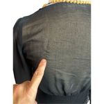 Nine Britton  sheer black long sleeve size small NWT - small snag in back see pic Photo 4