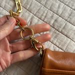 Tory Burch  brown leather logo fold over gold chain rare crossbody bag Photo 13