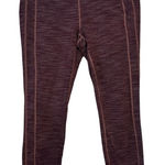 Athleta Power Up Leggings Size Large Purple/Maroon Striped Women's Athletic Photo 0