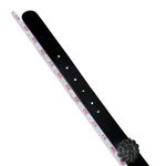 Vintage Leather Belt S Silver Filigree Floral Concho Medallion Made In Italy Black Photo 7