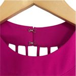 Adelyn Rae Dress Strappy Back Fit and Flare Magenta Cage Skater Back Size Small Photo 8