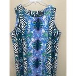 Ronni Nicole Ronni Nicole Dress 20W Womens Sleeveless Blue Green Abstract Print Photo 1