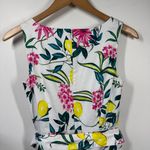 Talbots RSVP Dress Women 2P Lively Lemon Floral Fit & Flare Midi Tank Preppy White Size 2 Photo 6