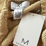 Magaschoni women sweater cotton blend G901116 natural black stripe size large Photo 7