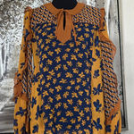 CAbi Harmony Blouse Floral Mix Prints Riot Balloon Sleeves Bohemian Blouse - XS Photo 0