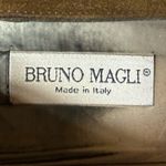 Bruno Magli Vintage Italian‎ Leather Suede Square Toe Stacked Heel Brown Size 7 Photo 7